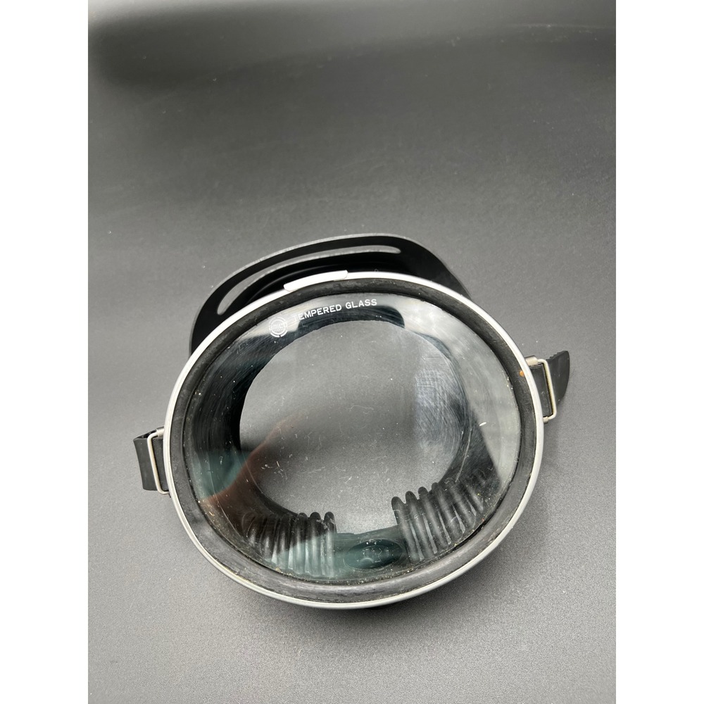 Amico M006 Vintage Style Oval Diving Mask Temp Glass Black Rubber Purge Valve
